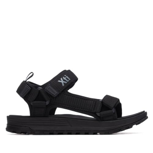 XTI   Sandalia Hombre Negro   Calzado Cómodo y Versátil   Moda casual   Modelo 14578601 (Talla 42)