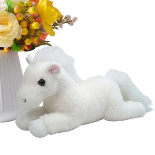 Coussin peluche cheval 42 cm pour soulager le stress sur le canapé