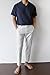 GINGTTO White Linen Pants Men Slim Fit Tapered Leg Fashion Casual Beach Pant (White, 34)
