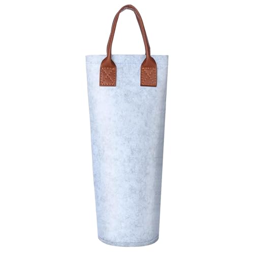 Bolsa de la compra de vino individual, bolsa de compras para botellas de vino individuales, soporte térmico de fieltro para botellas individuales, soporte térmico reutilizable para botellas