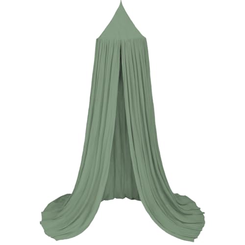 Aolso Betthimmel Babybett, 245x270 cm, Baumwolle, Romantisch, Grün