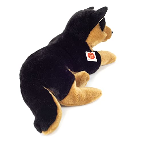 Teddy Hermann 91964 Schäferhund liegend 45 cm, Kuscheltier mit idealem Recyclinganteil (Füllmaterial)