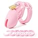RZY Silicone Cock Cage Chastity Cage Chastity Device for Male Penis Exercise (Pink)