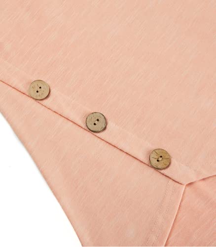 Maternity Tops And Blouses, Quinee Women Scoop Neck Cap Sleeve Summer Loose Fashion Nursing Tunic For Leggings Breastfeeding Pumping Clothes Knitting Basic Tee Shirts Coral #TOP4