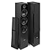 Fenton SHF80B Floor Standing HiFi Tower Speakers Pair, 500W 3-Way Passive Home Theatre Audio Stereo System, Black with 6.5" Woofers & Silk Dome Tweeter