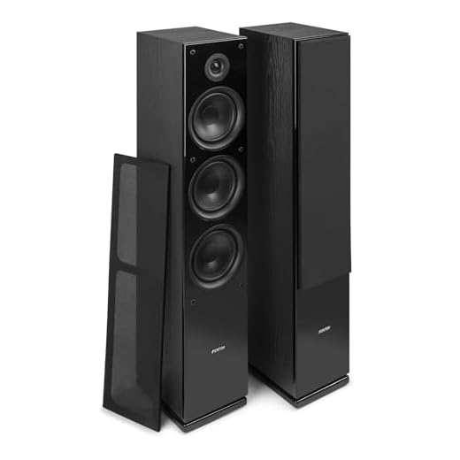 Fenton SHF80B Altavoces Hi-Fi 500 W - Conjunto de Sonido High-End de 3 vías - 3 woofers de 6'5" y Tweeter - Altavoces de Suelo. Alta fidelidad. Home Cinema, música, películas y Juegos - Negro