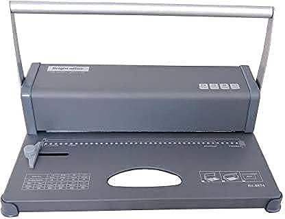 TechNart Spiral Coil Paper Binding Machine 40 Holes 15 Sheets max Punching Capacity No.8674 Manual Ring Binder