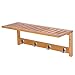 HOMCOM Perchero de Pared de Bambú Estante Toallero de Pared 4 Ganchos para Entrada Salón Baño Pasillo Dormitorio 50x16x17,5 cm Carga 5kg