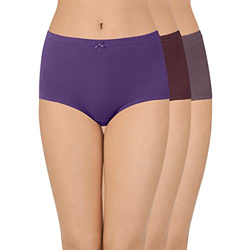 Image of Amante Solid High Rise Full Coverage Full Brief Panties (Pack of 3)