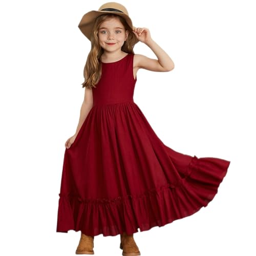 Niños Niños Niño Bebé Primavera Estampado Cosplay Volantes Manga Corta Princesa Vestido Familia Cosa Peluca de Merchandise Regalos para Cosplay Decoraciones Disfraz Regaliz en, Vino, 3-4 años