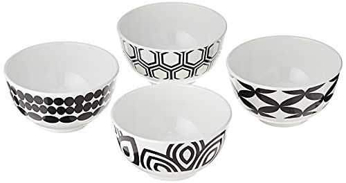 French Bull Melamine Mini Bowls, 4-Piece Set, 10 Fluid Ounces, Small Serving Bowl â€“ Snack Condiment Dipping Sauce Dessert Ice Cream â€“ Shatter Proof, BPA Free, Dishwasher Safe, 4â€, Foli