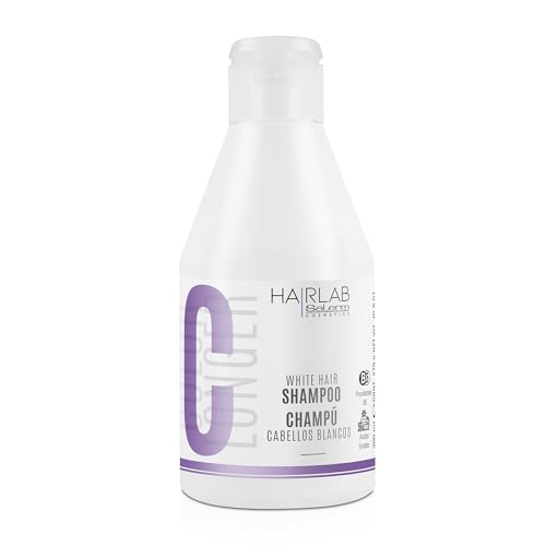 SALERM - Champú Cabello Blanco y Decolorado - Champú Cabellos Blancos Hair Lab - 300 ml - Elimina las Tonalidades Amarillas - Aporta Luminosidad a las Canas y Cabellos Rubios - Sin Parabenos