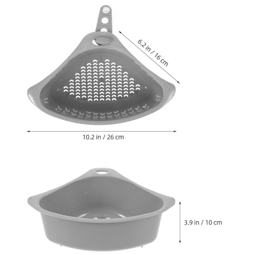 Image of balacoo Kitchen Sink Sponge Holder with Self-Draining Design Multipurpose Corner Rack for Dish Sponges and Washcloths Plastic Organizer 10.23X6.29X3.93In