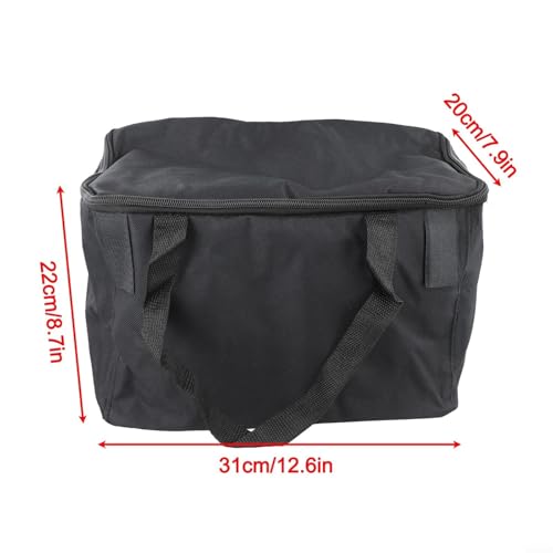 Fahrradkorb Innenaufbewahrungstasche Abnehmbare Oxford-Tuch Einkaufstasche mit Griff für vorne hinten Fahrradkorb Mountain Road City E-Bike Zubehör 31x22x20cm Schwarz
