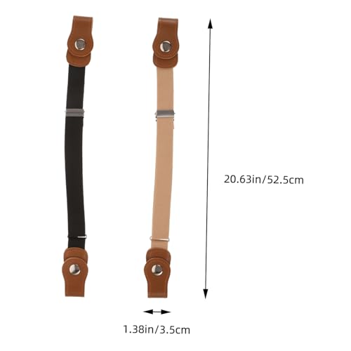 2Pcs Buckle Elastic Belts Stretchy Waistbands for Boys Comfortable Chic Design for Jeans Dresses School Uniforms Lightweight Casual Accessories2