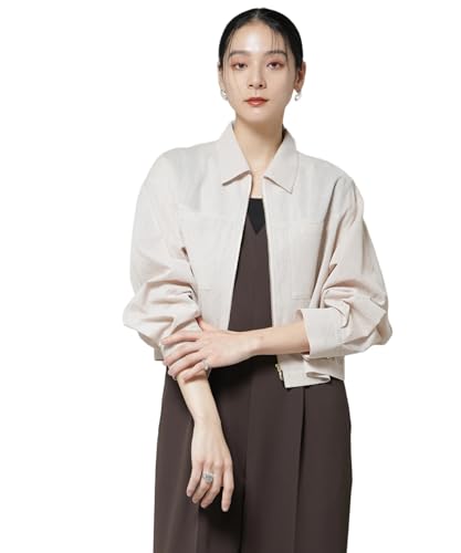 [ナノ・ユニバース] レースボンディング シャツブルゾン レディース F 040 ベージュ 669-5216306