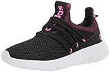 adidas Lite Racer Adapt 3.0 Running Shoe, Black/Black/Victory Crimson, 2 US Unisex Little Kid