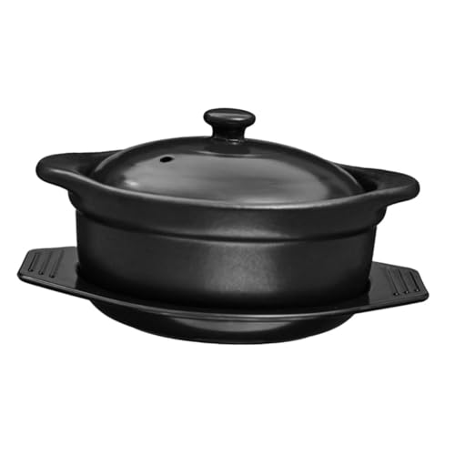 LABRIMP Casseruola in Ceramica 1,09l Con Coperchio e Doppi Manici, Pentola Multifunzionale Per Stufati e Zuppe, Resistente Al Calore Per Uso Domestico e Ristoranti