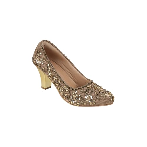 Image of Mochi Women'sSlip On Closure Ethnic - Mojaris with Block Heel