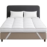 10cm Thick Mattress Topper Double Bed - 1000GSM Heavy Filling Quilted Extra Deep Super Fluffy &...