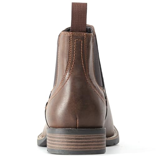ixu cowboy boots for men square toe ankle boots western chelsea boot casual dress slip on men shoes