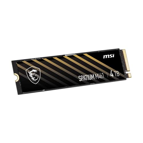 Image of MSI SPATIUM M461 PCIe 4.0 NVMe M.2 4TB Internal SSD PCIe Gen4 NVMe