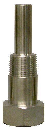 Winters TIW Series Stainless Steel 316 Industrial 9IT Thermowell, 3-1/2" Stem, 3/4" NPT Connection, 1-3/4" Insertion Length