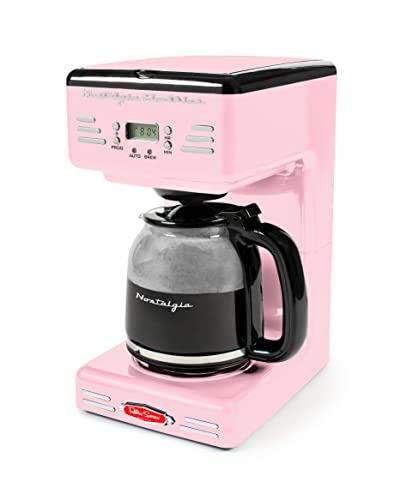 Comparison: Retro Coffee Maker 8 Nostalgia Retro 12-Cup Programmable Coffee Maker With LED Display, Automatic Shut-Off & Keep Warm, Pause-And-Serve Function, Pink