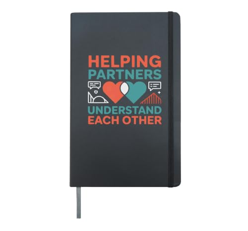 Marriage Counselor Job Profession Married Couples Counseling Hardcover Journal, Black