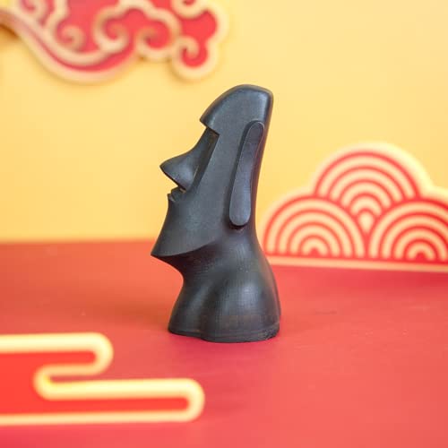 Estatua Moai Isla de Pascua 8x10 cm Hierro Fundido Negro miniatura 4