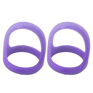 HEALLILY 2Pcs Siliconen Cock Ringen Kok Massager Exerciser Erectie Training Ringen Vertraging Haan Ringen Mannen Verlenging Climax Terughoudendheid Ringen Voor Sm Speelgoed Violet