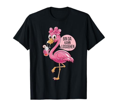 Trinkteam Mädelsabend mit Cocktail Flamingo T-Shirt