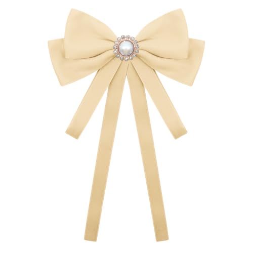 Image of LJBFNN Bow Ties for Women, Adjustable Pre Tied Bow Tie Solid Color Ribbon Bowtie for Girls Ladies Party Daily Cosplay School