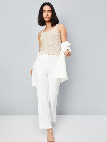 Image of Max Women's Poly Cotton Solid Regular Fit Top