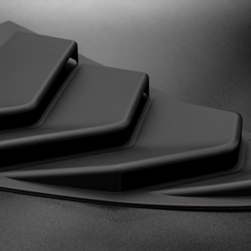 Kungkic For Tesla Model 3 2017-2023 Rear Side Window Louvers Air Vent Scoop Louvers Window Scoop Louvers Covers Abs Sun Rain Shade Vent Sport Style 2Pcs Cool Exterior Decoration (Matte Black) #TOP5