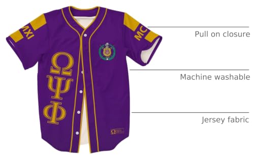 BBGreek Omega Psi Phi Fraternity Paraphernalia - Colección de camisetas de béisbol - Vendedor oficial miniatura 3
