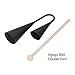Qudinip Agogo Bell, Double Horn Latin Percussion Instrument for Kids with Wooden Stick, Handheld Musical Toy for Stage Performances and Parties