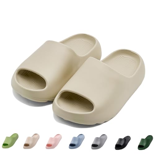 Image of Kids Cloud Slides for Boys & Girls, Super Soft & Comfy Beach Pool Slippers, Non-Slip Waterproof Shower Sandals for Toddlers & Kids