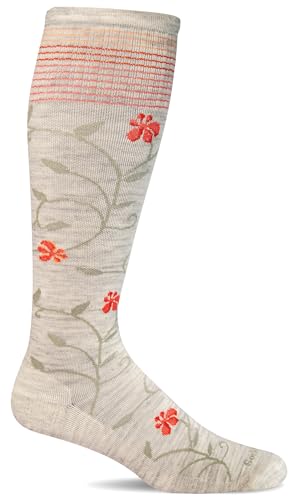 Sockwell Women Full Sun Wide CalfModerate Graduated Compression Sock, Ash - M/L
