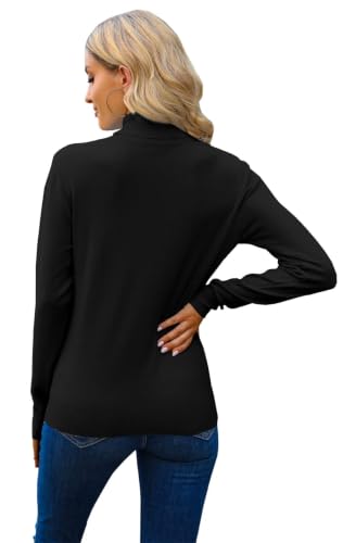 Image of SANGTREE Women's Turtleneck Sweaters Long Sleeve Pullover Tops | Breathable Lightweitht Fabric| Fall Winter Fashion Outfits| Perfect for Daily,Office,Vacations,Holiday,Family Gatherings Etc.
