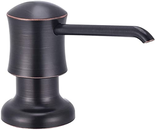 SAMODRA Sink Soap Dispenser for Kitchen Oil Rubbed Bronze Dish Lotion Dispenser 12 OZ Bottle Built in Design Refill from The Top