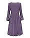 CzzzyL Nursing Dress Breastfeeding Womens Front Pleated Ruffle Maternity Dress Elastic Waist Flowy Long Sleeve(Purple,Medium)