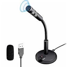 ✅【Crystal Clear Omni-Directional Sound & Noise Reduction Experience professional-grade audio capture from every angle. Our USB microphone employs advanced omnidirectional technology and a built-in intelligent noise reduction chip to deliver exception...