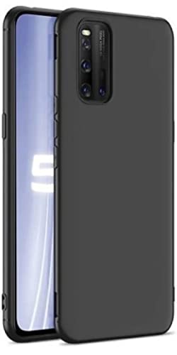 Image of Mobile Back Cover Case for vivo iQOO 3 5G (Silicone Case|CameraProtection|Black SC1510)
