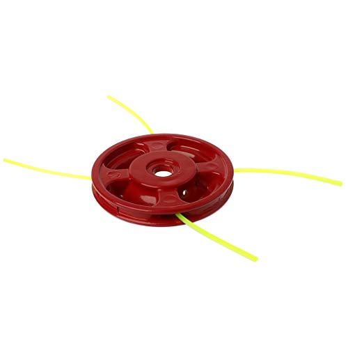 tegongse Aluminum Alloy Grass Trimmer Head with 4 Cables, Lawn Weed Eater Head, Brush Cutter Accessory