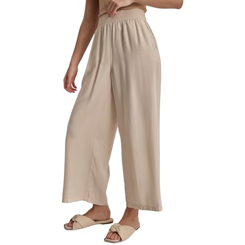 DKNY Women's Smocked Wideleg High Rise Jeans Pant2