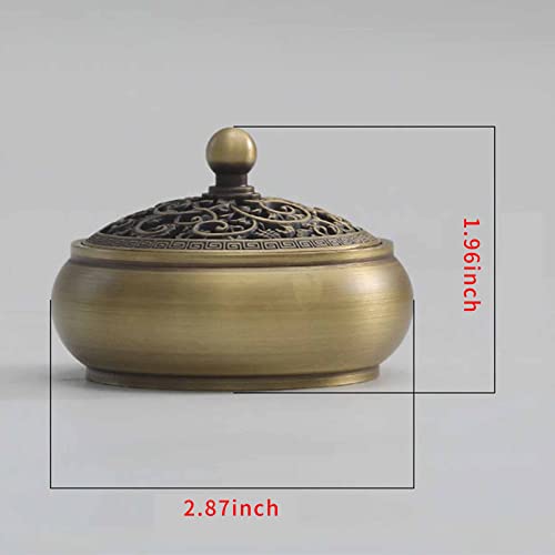 Cone Incense Burner For Incense Cones Pure Brass Vintage Metal Incense Holder Bowl Fireproof Non-Fading Rust-Proof Copper Incense Burner For Office And Home #TOP7