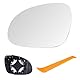 Laitejituan Spiegelglas Ersatz für VW Golf MK5 2003-2008 Jetta 5 2005-2010 Passat B6 2007-2011 Spiegelglas Links Fahrerseite Beheizbar Asphärisch mit Trägerplatte (Links)