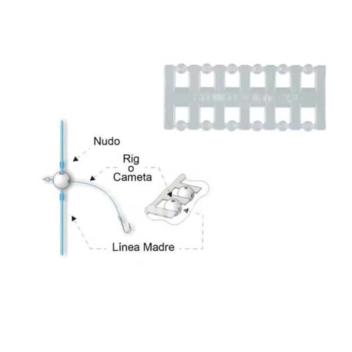 Set 300 piezas cuentas triple agujero para pesca miniatura 4