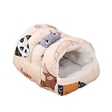 Harilla Cama Cueva para Mascotas, Refugio para Perrera, Suave y cómoda, semicerrada, para Gatos, Suministros para Mascotas, Style B, M
